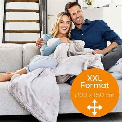 Cozy heated blanket XXL 200 x 150 cm buy cheap -MindTecStore