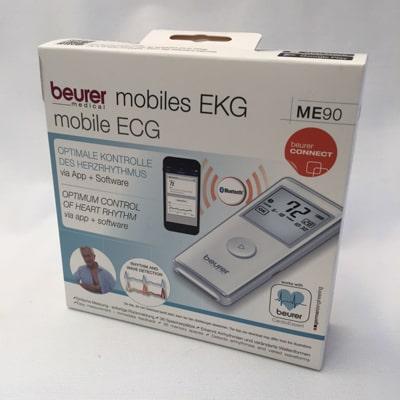 Appareil ECG mobile Beurer ME 90 connecté via USB et Bluetooth